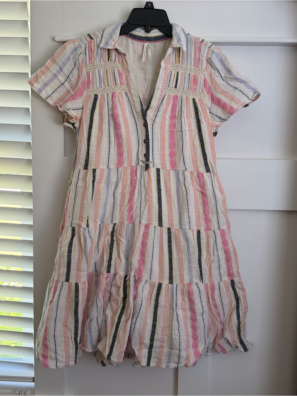 Anthropologie (XS) Georgina Tiered Striped Dress